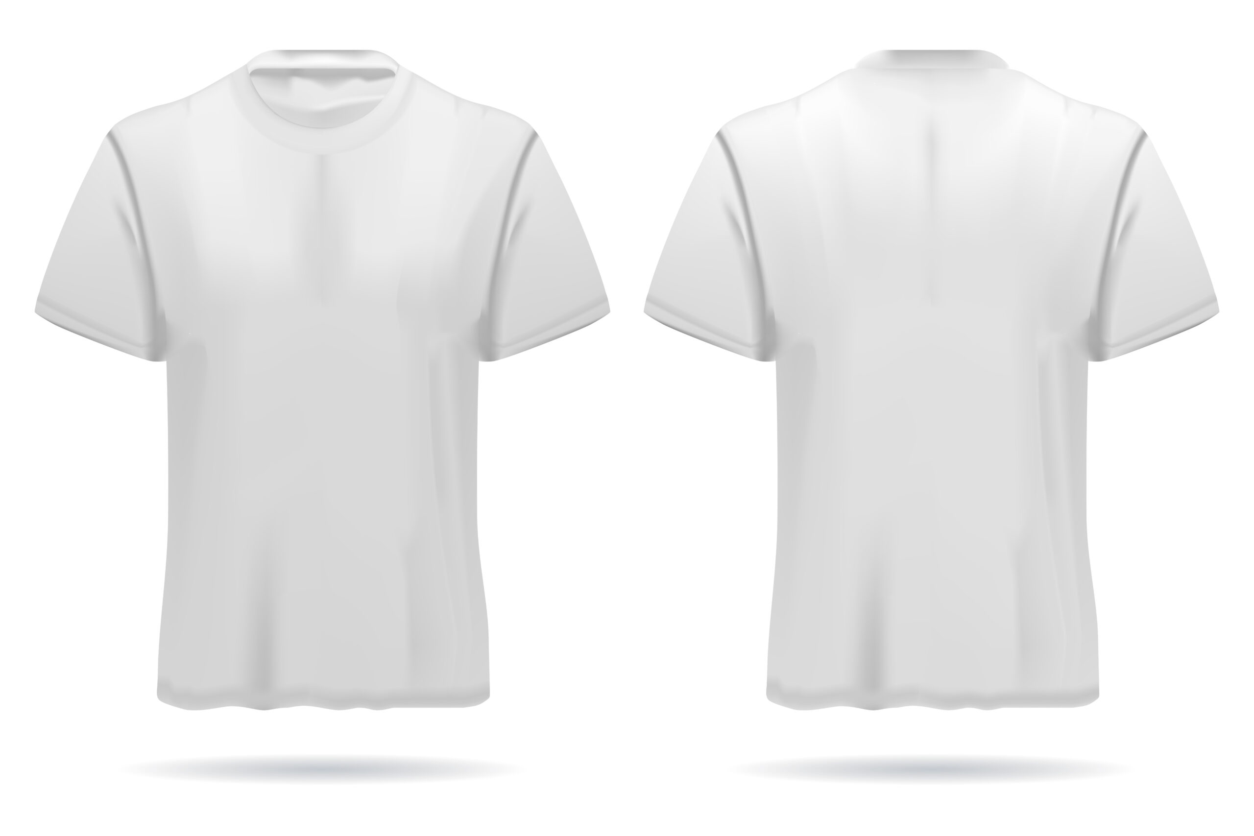 39025616 white realistic t shirt isolated front and back
